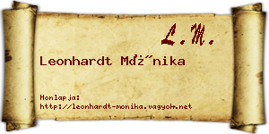 Leonhardt Mónika névjegykártya