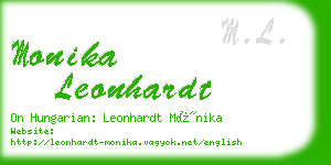 monika leonhardt business card